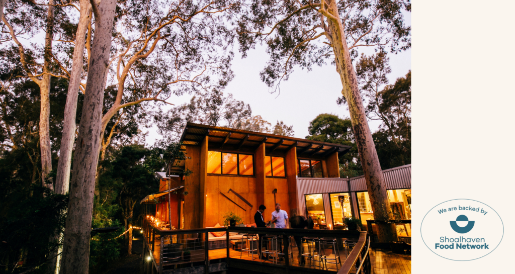 The Gunyah restaurant at Paperbark Camp is part of Shoalhaven Food Month